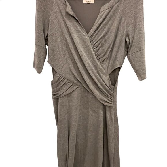 - 3/4 sleeve grey dress saturday size large - Picture 1 of 6